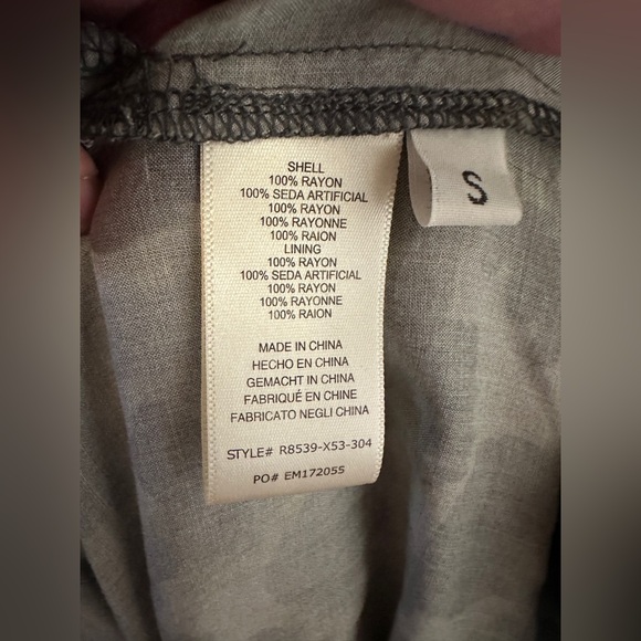 NWT Cloth & Stone for Anthropologie Gray Camouflage Long Sleeve Dress size small - Picture 7 of 8